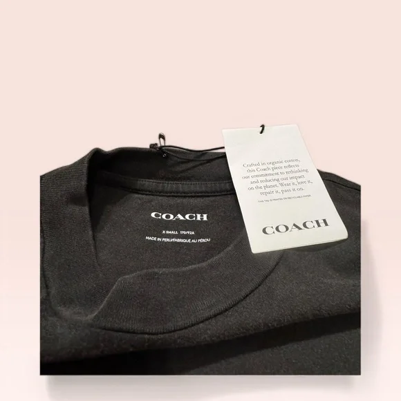 Coach Oversized Washed Black Rainbow Tee 22 ptp - Picture 5 of 8